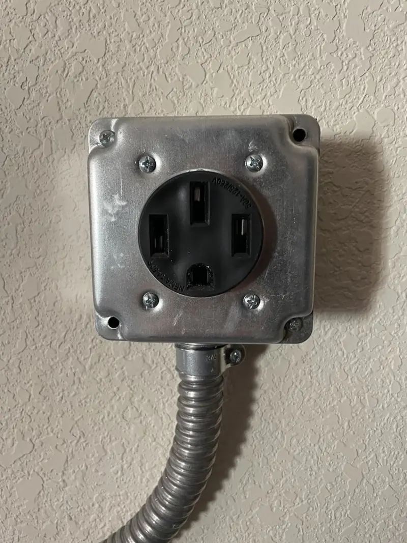 NEMA 14-50 outlet installed for Electrical Panel Upgrade in Claremont
